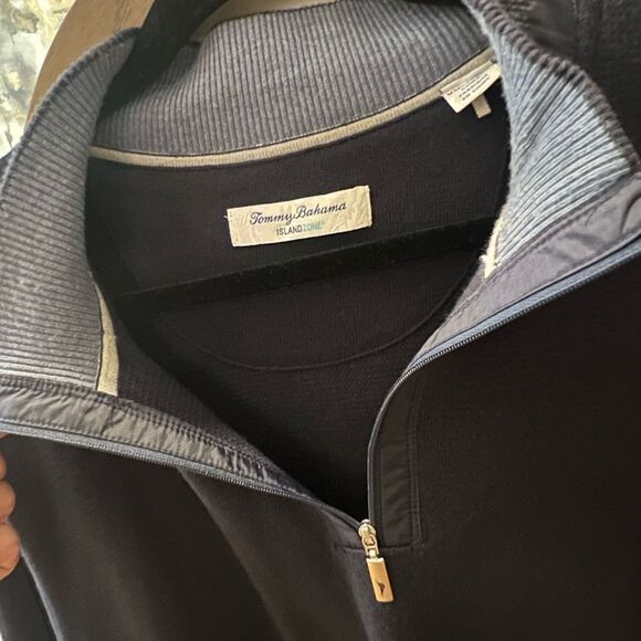 Tommy Bahama Coolmax Navy Blue Zip Up Sweater size XXLTG - Picture 6 of 7